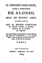 El donado hablador: Vida y aventuras de Alonso, mozo de muchos amos