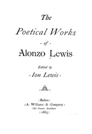 The Poetical Works Of Alonzo Lewis