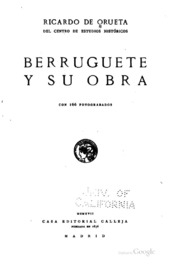 Berruguete y su obra;