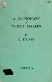 download book a dictionary of violin makers pdf - Noor Library