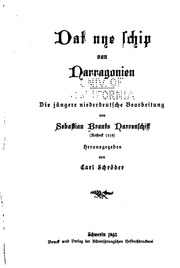 Dat nye schip van Narragonien : die jüngere niederdeutsche Bearbeitung von Sebastian Brant's Narrenschiff (Rostock 1519)