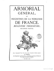 Armorial général de la France ..