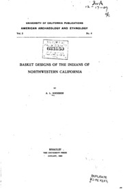 Basket Designs Of The Indians Of Northwestern California