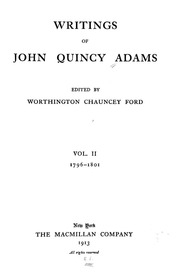 Writings Of John Quincy Adams