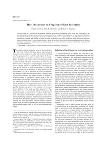 Host Responses To Cryptosporidium Infection