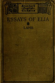 essays of elia first edition