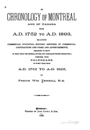 ارض الكتب التسلسل الزمني لمونتريال وكندا: من 1752 إلى 1893 بعد الميلاد ، بما في ذلك الإحصاءات التجارية ، والرسومات التخطيطية التاريخية للشركات والشركات التجارية ، والإعلانات ... جنبًا إلى جنب مع تقويمات كل عام 